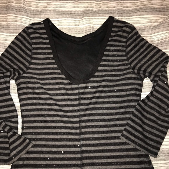 Express Stripped dress with sequins - Picture 2 of 3